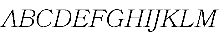 Bookmania Light Italic Font UPPERCASE