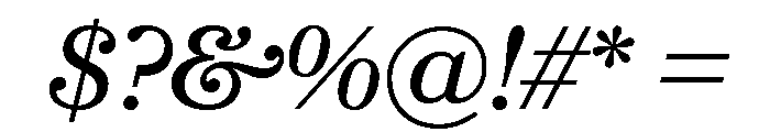 Bookmania Regular Italic Font OTHER CHARS