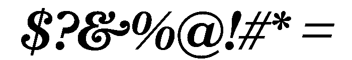 Bookmania Semi Bold Italic Font OTHER CHARS