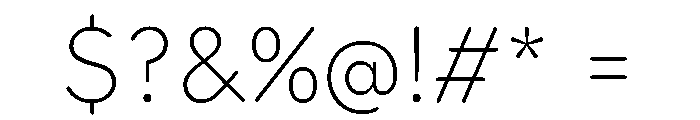 Booster Next Thin Font OTHER CHARS