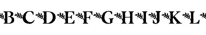 Botany Regular Font UPPERCASE