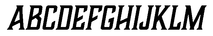 Boucherie Block Regular Italic Font UPPERCASE