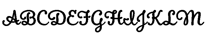 Boucherie Cursive Bold Font UPPERCASE