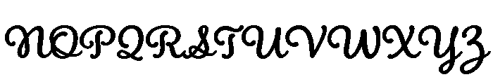 Boucherie Cursive Bold Font UPPERCASE