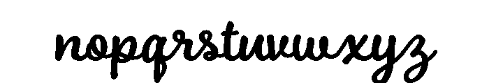 Boucherie Cursive Bold Font LOWERCASE
