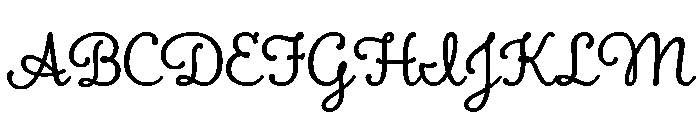 Boucherie Cursive Regular Font UPPERCASE