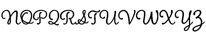 Boucherie Cursive Regular Font UPPERCASE