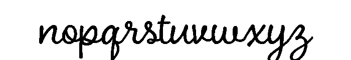 Boucherie Cursive Regular Font LOWERCASE