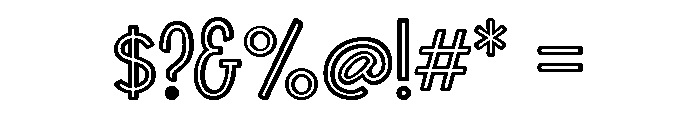 Boucherie Sans Bold Inline Font OTHER CHARS