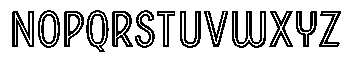 Boucherie Sans Bold Inline Font LOWERCASE