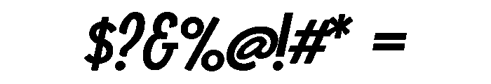 Boucherie Sans Bold Italic Font OTHER CHARS