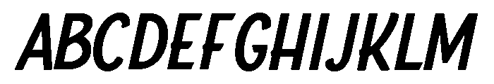 Boucherie Sans Bold Italic Font UPPERCASE