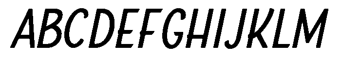Boucherie Sans Regular Italic Font UPPERCASE