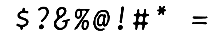 BPtypewriteDamaged-Italic Font OTHER CHARS