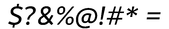 Brisbane Italic Font OTHER CHARS