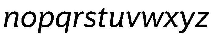 Brisbane Italic Font LOWERCASE
