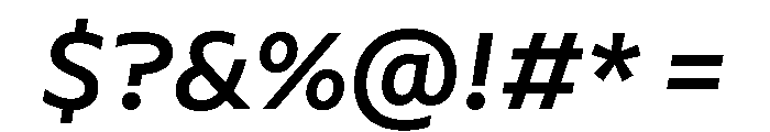 Brisbane Medium Italic Font OTHER CHARS