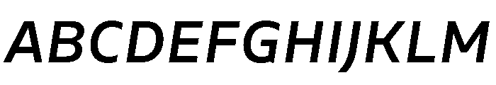 Brisbane Medium Italic Font UPPERCASE