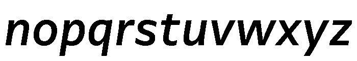 Brisbane Medium Italic Font LOWERCASE