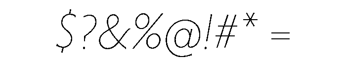 Brooklyn Heritage Script Extra Light Italic Font OTHER CHARS