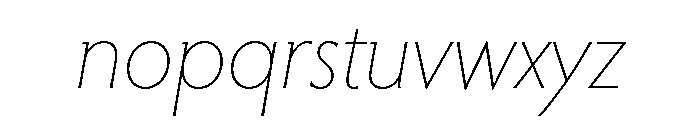 Brooklyn Heritage Script Extra Light Italic Font LOWERCASE