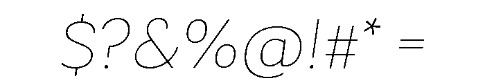 Brooklyn Heritage Script Thin Italic Font OTHER CHARS