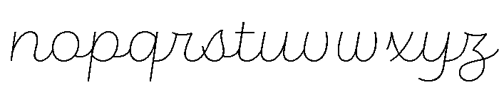 Brooklyn Heritage Script Thin Font LOWERCASE