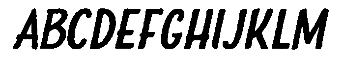Brush Up Bold Italic Font UPPERCASE