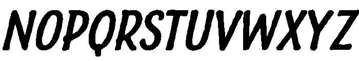 Brush Up Bold Italic Font UPPERCASE