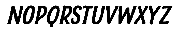 Brush Up Bold Italic Font LOWERCASE
