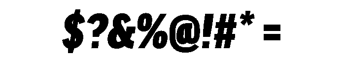 Brushtones Heavy Italic Font OTHER CHARS