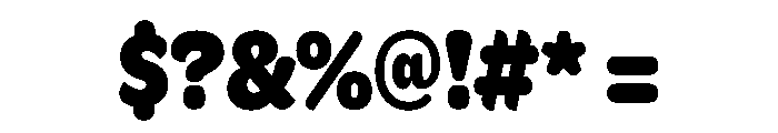 Brushtones Heavy Font OTHER CHARS