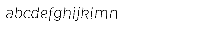 Brevia Light Italic Font LOWERCASE
