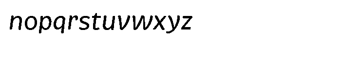 Brevia Medium Italic Font LOWERCASE