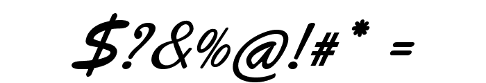 Bristle-BoldItalic Font OTHER CHARS