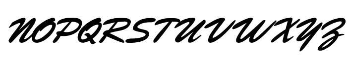 Bristle-BoldItalic Font UPPERCASE