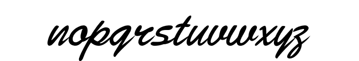 Bristle-BoldItalic Font LOWERCASE