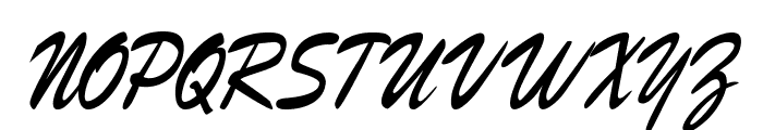 Bristle-CondensedItalic Font UPPERCASE