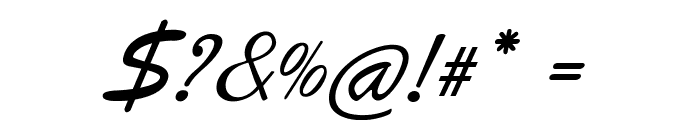 Bristle-Italic Font OTHER CHARS