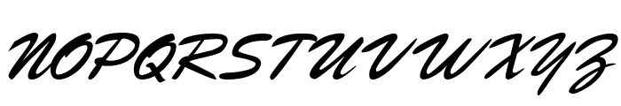 Bristle-Italic Font UPPERCASE