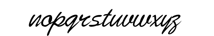 BristleItalic Font LOWERCASE