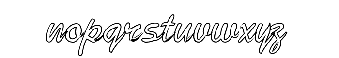 BristleOutline Font LOWERCASE