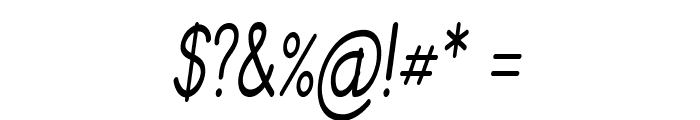 Broosh-CondensedItalic Font OTHER CHARS