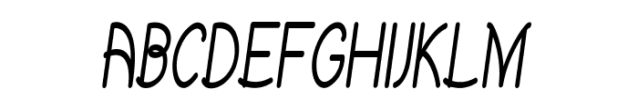 Broosh-CondensedItalic Font UPPERCASE