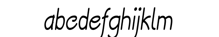 Broosh-CondensedItalic Font LOWERCASE