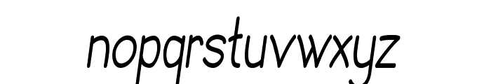 Broosh-CondensedItalic Font LOWERCASE