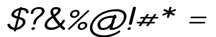 Broosh-ExpandedItalic Font OTHER CHARS