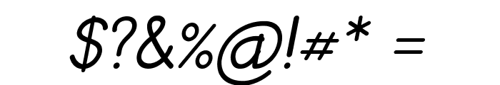 Broosh-Italic Font OTHER CHARS