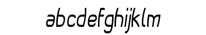 Bruin-CondensedItalic Font LOWERCASE