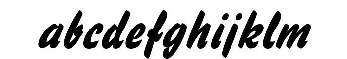 Brush Stroke 26 Italic Font LOWERCASE